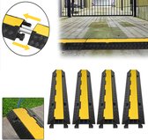 Ansobea 3 x kabelbrug, 2 kanalen, 101 x 25 x 5 cm, kabelbrug bodem, slangbrug van rubber, modulair design, kabelbruggen, overrijbeveiliging voor