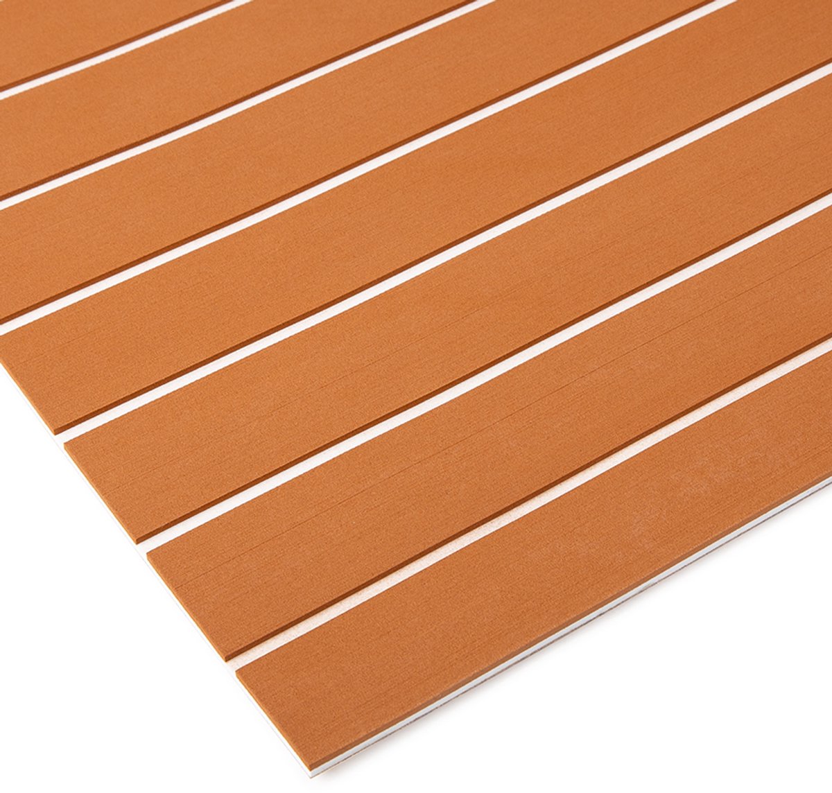 Rubbermagazijn | Eva foam teak | bruin/wit | 1200x1200 | Dikte 6mm | Antislip vloer voor boot
