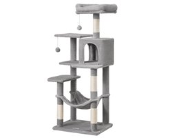 ACAZA Krabpaal - Krabpaal voor Grote Katten - Krabpaal voor Katten - 143 cm - Lichtgrijs - Kattenkrabpaal - Kattenboom - Krabpalen - Kattenhuis ACAZA Krabpaal - Krabpaal voor Grote Katten - Krabpaal voor Katten - 143 cm - Lichtgrijs - Kattenkrabpaal - Kattenboom - Krabpalen - Kattenhuis