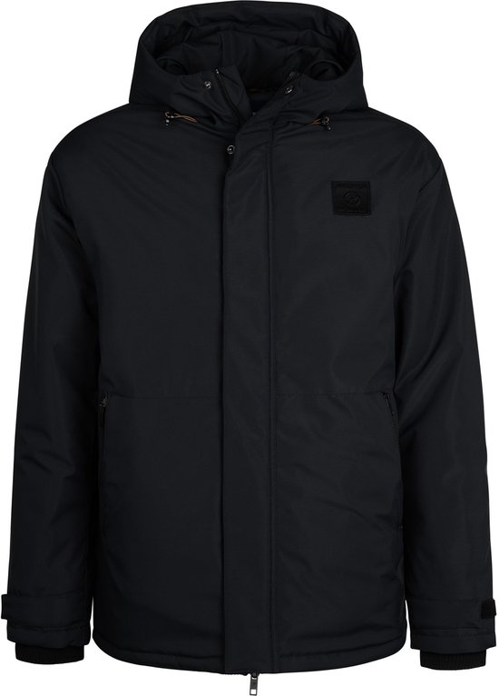 Petrol Industries - Heren Parka Jas - Parka fit - 100% polyester buitenlaag - Waterafstotende finish - met Binnenzakken - Zwart - Maat XL