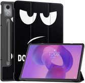 Coverup Tablethoes geschikt voor Lenovo Idea Tab Pro Hoesje - Tri-Fold Book Case met Wake/Sleep - Don't Touch