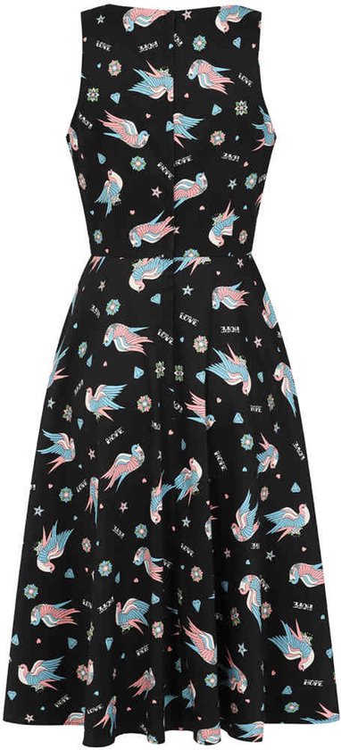 BANNED BLACK MARILOU SWALLOWS CROP BLOUSE