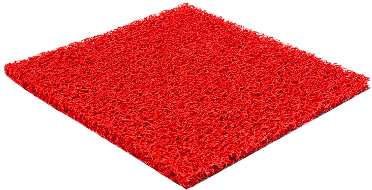 Rubbermagazijn Deurmat antislip - Spaghettimat - rood - 500x120cm - Dikte 15 mm - Entreemat - schoonloopmat - Rode loper voor entree
