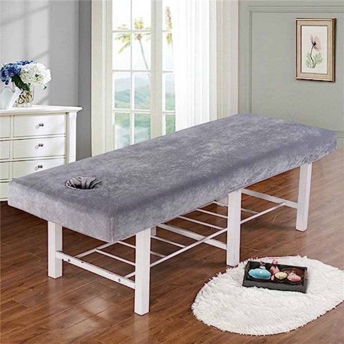 Zylo® Massagetafel Hoeslaken - Massagetafel - Massagetafel Inklapbaar - 26 x 24.1 x 10.3 cm - Grijs