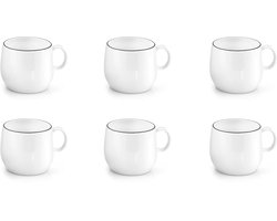 Medard de Noblat - Yaka Black - Koffie & Theekop 20 cl - 6 delig - Stoneware
