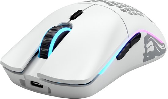 Glorious Model O Wireless Regular Mat Wit - Draadloze Gaming Muis RGB - Optisch - Voor Gaming