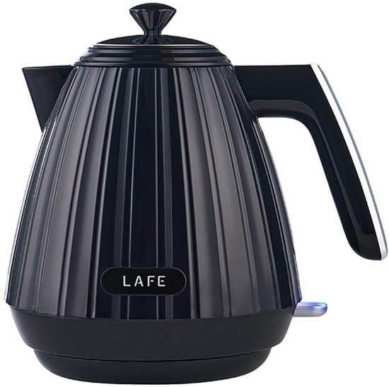 Lafe Modern Elektrische Waterkoker 1,7L – Zwart – STRIX-controller – 2200W RVS – BPA-vrij – Verlichte Schakelaar