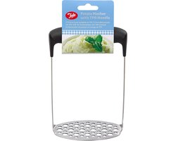 Presse-purée Tala – Acier inoxydable – Poignée ergonomique à prise souple – Pour purée de pommes de terre, légumes, avocat et plus encore – Lavable au lave-vaisselle – 18 cm