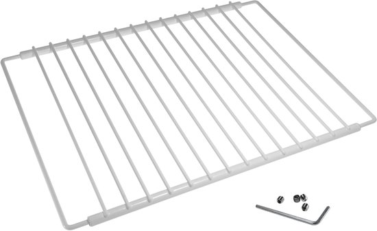 Dparts koelkast rek verstelbaar - 38-64 x 32cm - universeel rooster - vervangt plank en glasplaat