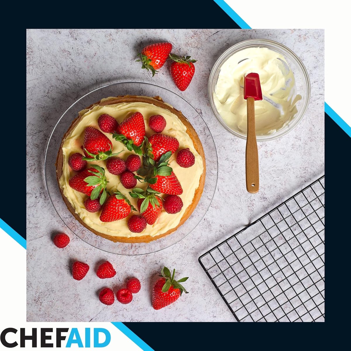Chef Aid Springvorm 22,6 cm - Ronde Taartvorm met Losse Bodem - Antiaanbaklaag - Bakvorm - PFAS-vrij – foto 3
