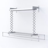 Foxydry 160 cm elektrische droogrek voor wandmontage met verwarming - 160 X 53 X 25 cm