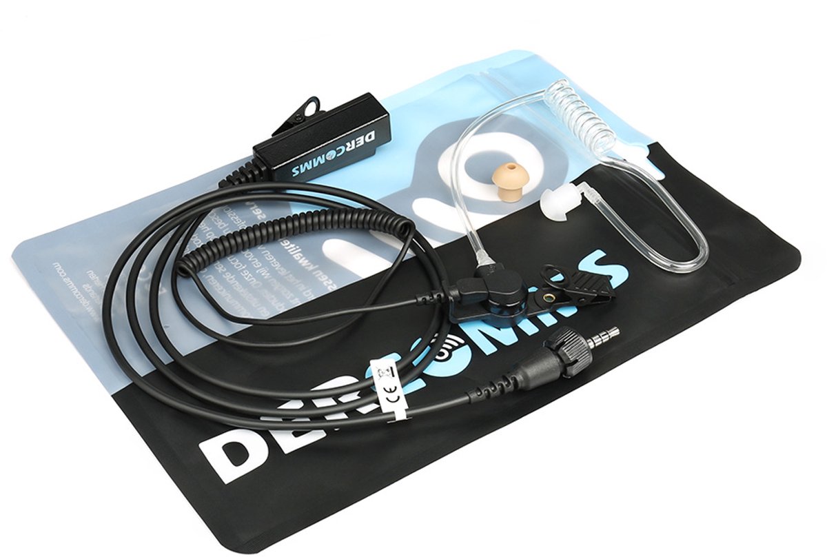 DerComms® Security headset voor Kenwood TK3601D portofoon