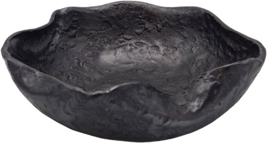 Decoratieve metalen schaal met decoratieve ring