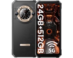 Blackview BL9000 - Robuuste Smartphone - 5G - 24GB RAM - 512GB - 120Hz 6.78'' FHD - 8800mAh/120W - 50MP+50MP - IP68 Waterdicht - 1.32" Achterkant Dsiplay - NFC - GPS - Goud