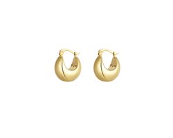 Chunky Moon Oorbellen Goud - Yehwang - Gouden Oorbellen - Stainless Steel (verkleurt niet!) - Oorbellen dames - Kerst cadeau - Sinterklaas cadeau - Valentijn - Moederdag - Oorbellen voor tieners