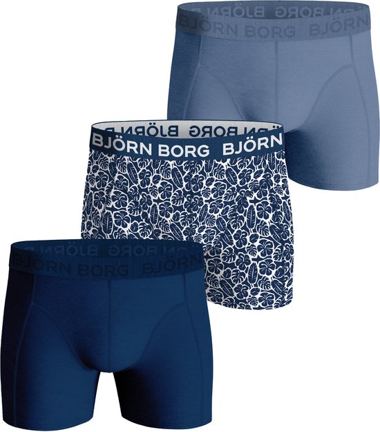 Bjorn Borg Boxers 3Pack Stretch Blauw - Maat L - Heren - Boxershorts