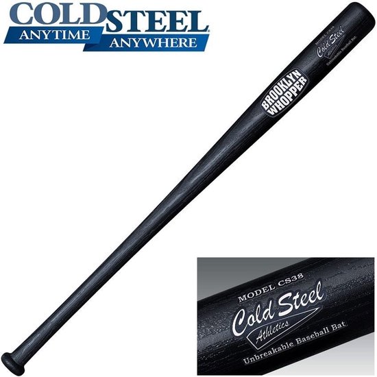 Batte de baseball XL incassable The Beast Extra longue 97 cm en plastique Baseball Zwart