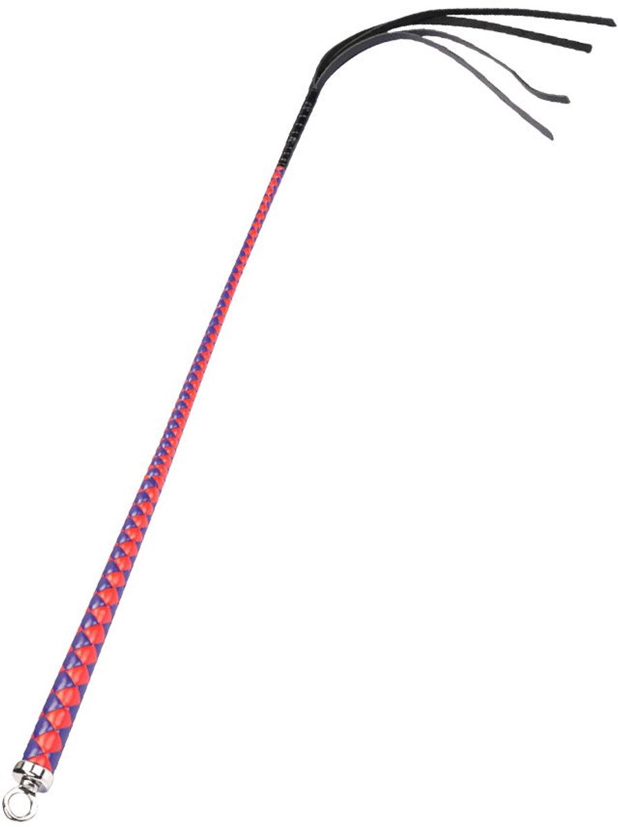 RISE - Japanse Bull Whip - 90 cm - Rood/Blauw