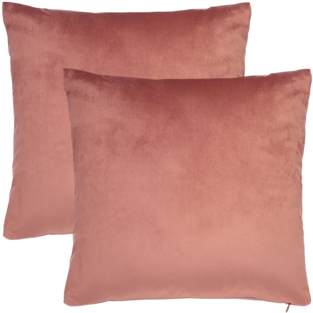 Barbons kussenhoes 50x50 - set van 2 kussenhoesjes - kussensloop - oudroze