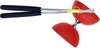 Afbeelding van het spelletje Set Acrobat 105 Rubber Diabolo Red + aluminum hand sticks