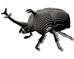 EUGY 3D Puzzel - Neushoornkever - Insecten - Duurzaam - Verzamel Ze Allemaal - 6 Jaar
