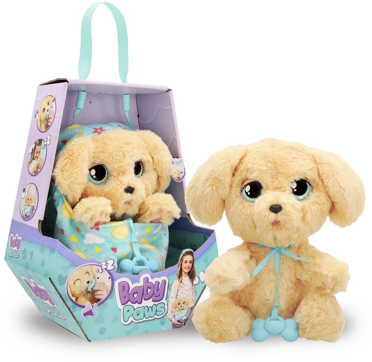 Baby Paws hondje Labrador - Interactieve pluchen knuffel