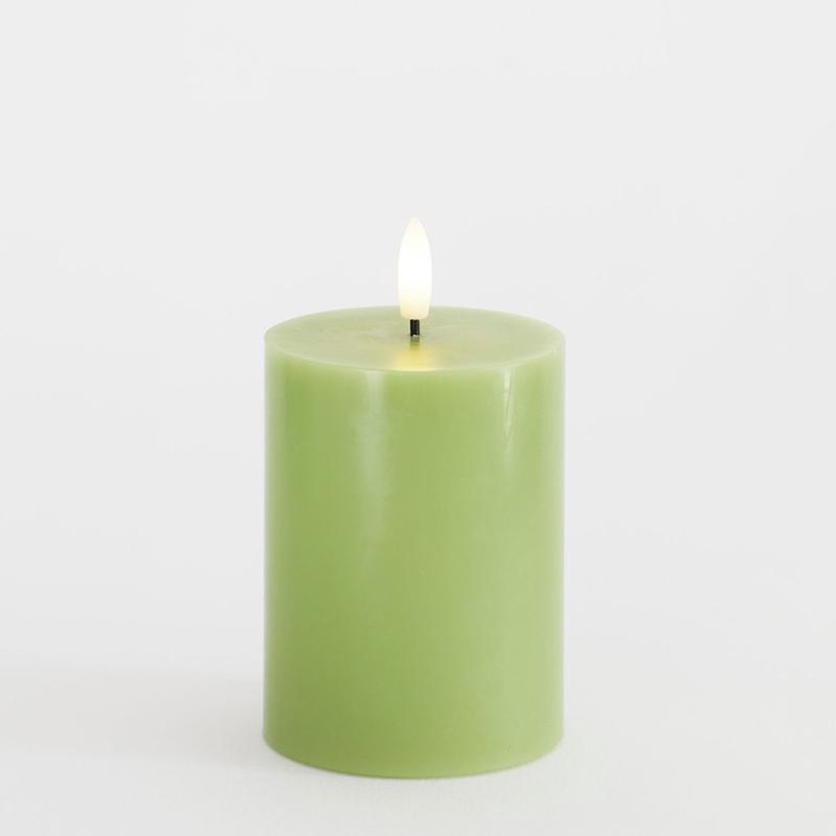 Sirius Sille LED Kaars Stompkaars - Ø 7,5cm x H 10cm - Spring Green - Groen