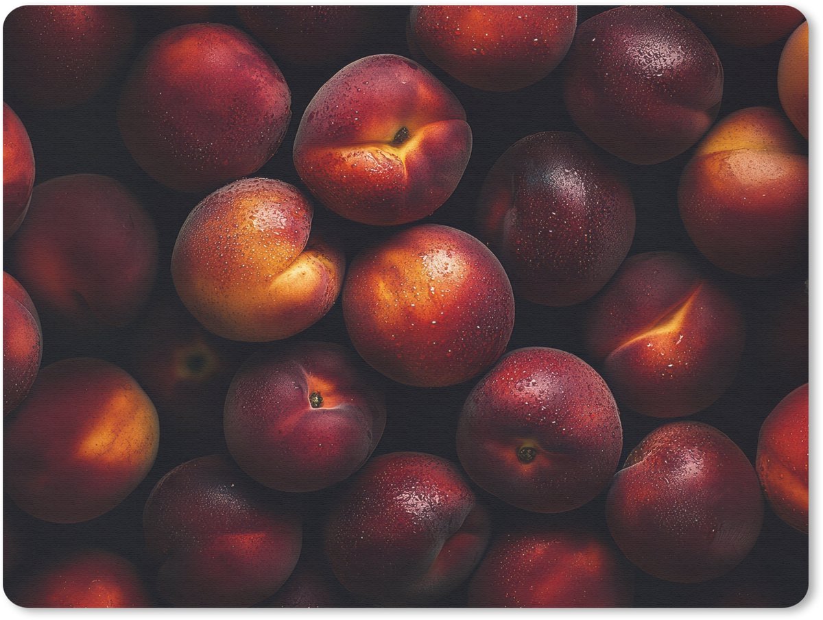 Muismat 23x19 cm - Mousepad Fruit - Close up - Nectarines - Muismatten