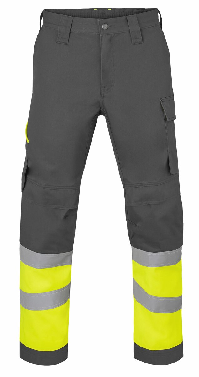 HAVEP Werkbroek High Vis 80573 - Charcoal/Fluo Geel - 52