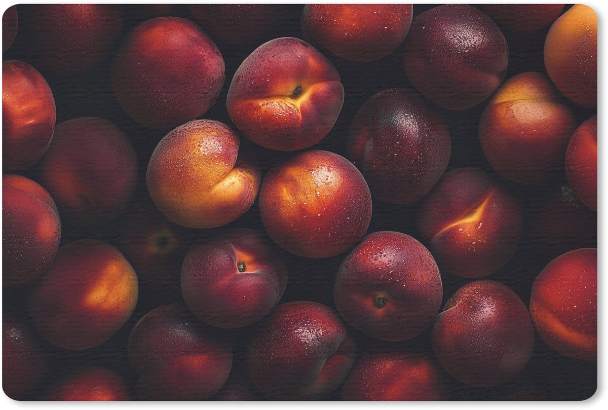 Muismat 27x18 cm - Mousepad Fruit - Close up - Nectarines - Muismatten