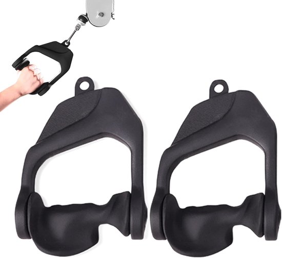 Barre De Traction Large – Accessoire Gym Avec Poignées Caoutchouc – Rotation 360°, Charge 400 Kg, Pour Câble
