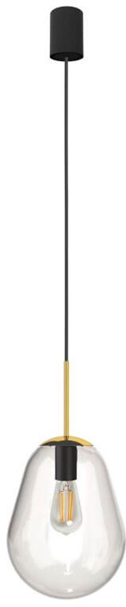 Lyora Glazen hanglamp Pear Short Ø 22cm goud met helder glas - 8673