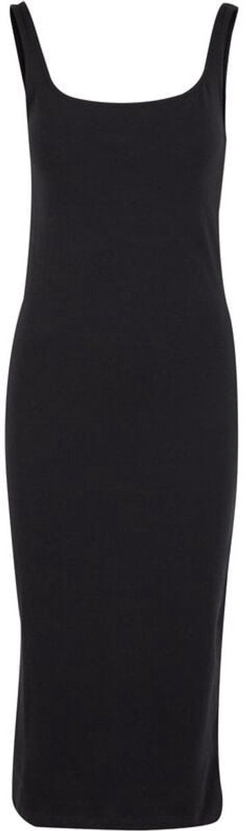 Urban Classics Basic Long Cotton Jersey Lange jurk M Zwart