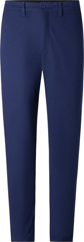 Vercate - Chino Homme - Bleu Marine / Bleu Foncé - Pantalon Coton avec Poche Invisible - Coupe Slim - Taille L