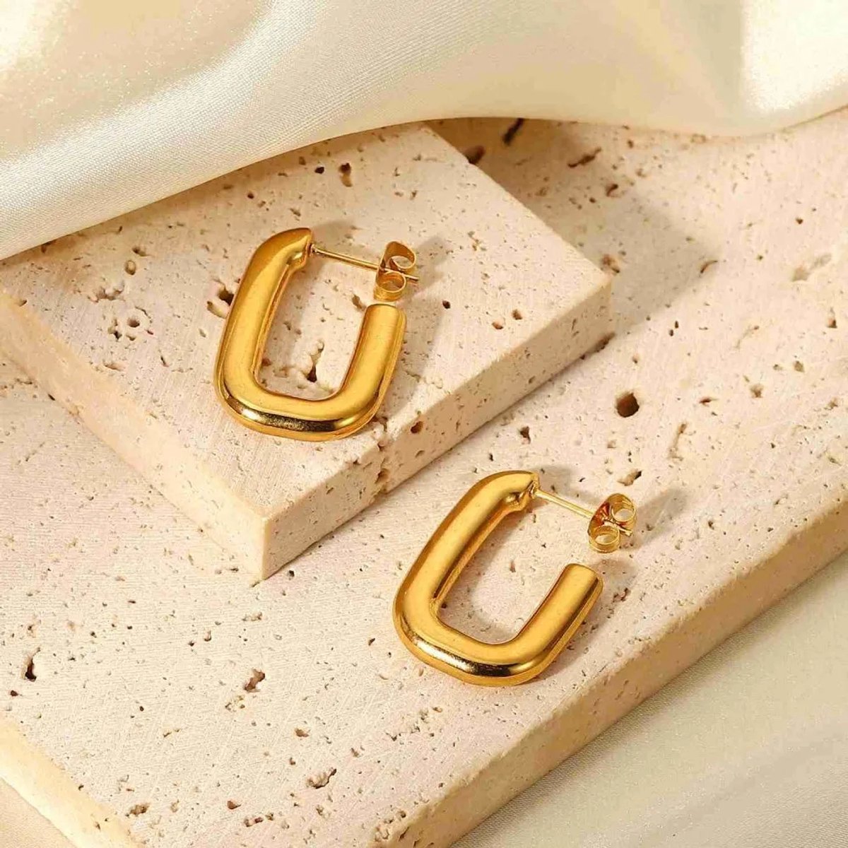 Oorbellen Si Amor Sieraden EP3210-G Roestvrij Staal Kleur Goud