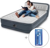 Intex Ultra Plush luchtbed met hoofdboord | Tweepersoons | 152 x 203 x 46 cm | Inclusief reparatiekit