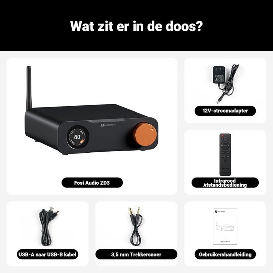 Fosi Audio ZD3 Desktop DAC Preamp, ES9039Q2M, HDMI ARC ...