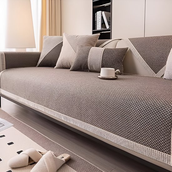 Ystyle Bankhoes 2 Zits, Waterbestendig Bankhoezen Voor Woonkamer, 1 Stuks Universele Armsteun Sofahoes Met Anti-slip Schuim, Krasbestendig Meubelhoes Voor Bank, Donkergrijs