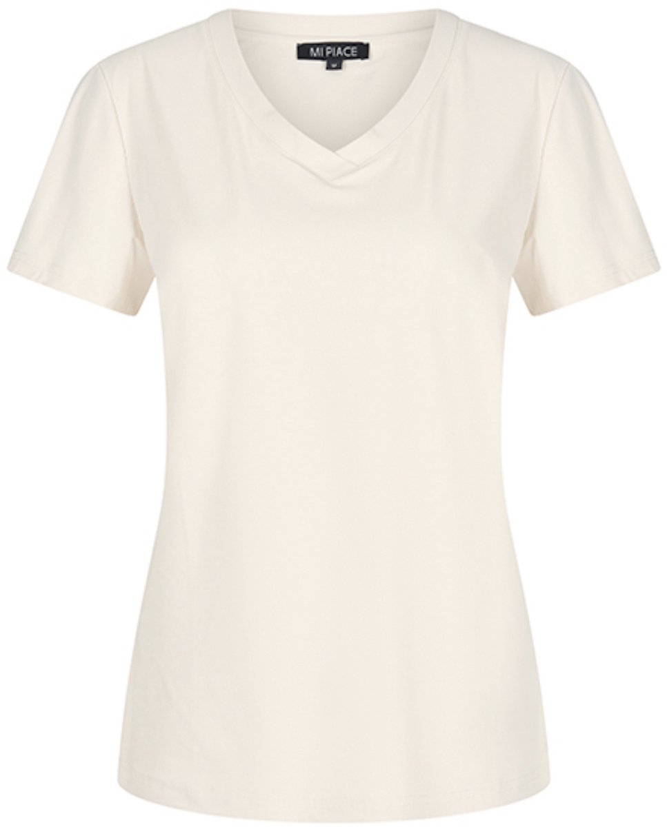 Mi Piace - Megan Top - maten S , M , L , XL , XXL - kleuren: Kit, wit en zwart