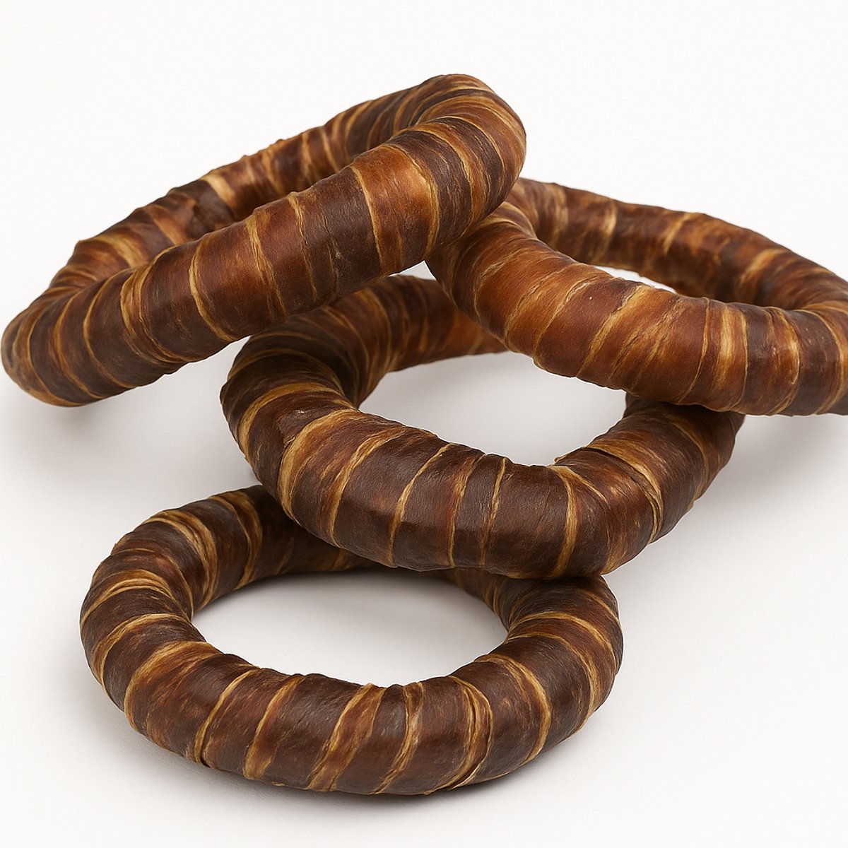 Runderhuid met eend 13 cm 8 stuks - Animal King - Hondensnacks - Kauwring - Vacuum verpakt