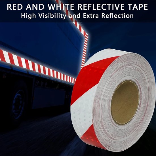 Abeillo Reflectortape, zelfklevend, 3 rollen / 300 cm op maat te snijden, reflecterend plakband, sterke reflectie, reflectortape voor veiligheid op de weg, 2,5 cm breed