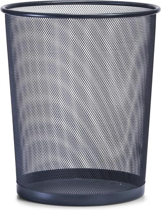 Zeller Waste Paper Basket, anthracite, mesh