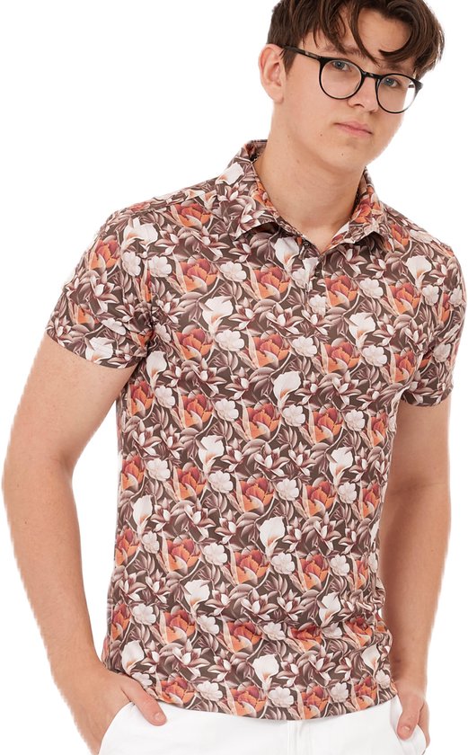 Func Factory mannen Polo orange flower maat M van Gabbiano — afbeelding 5