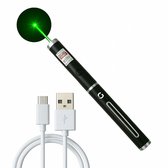GUUUS® | Professionele Laserpen | USB | Oplaadbaar - Groen - Laserlampje - Laserpointer Kat - Laser - USB Rechargeable - CE Certificaat - Laser-pointer Lange Afstand, Laser-pointer Pen, TV Led Lcd - AA Batterijen - Batterijen inbegrepen