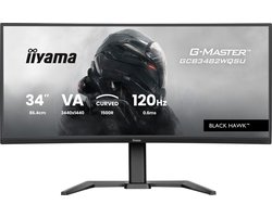 iiyama G-Master GCB3482WQSU-B1 Black Hawk - 34 inch - WQHD - VA - 120 Hz - Verstelbaar - Curved