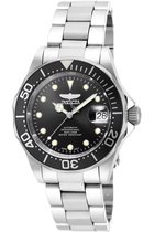 Invicta Pro Diver 17039 Heren Horloge - Waterdicht - Analoog - Automatisch Uurwerk - Roestvrij Staal met zwarte Wijzerplaat - 40mm