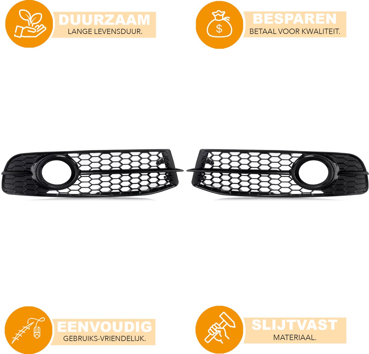 JIABAOCA sur Mesure Grille Antibrouillard pour Audi A6 C6 S-Line