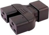E&T Powercables C20 naar 2x C19 apparaat Y-adapter / zwart
