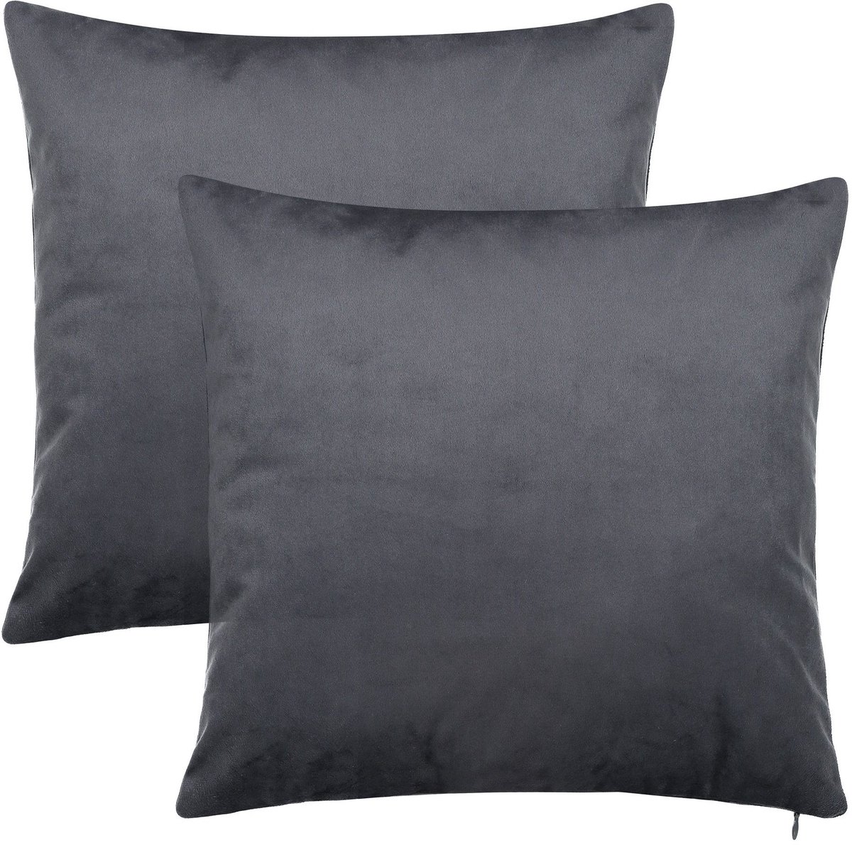 Barbons kussenhoes 45x45 - set van 2 kussenhoesjes - kussensloop - antraciet