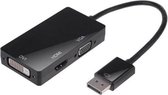 DisplayPort 1.1 naar HDMI, DVI en VGA adapter / zwart - 0,15 meter